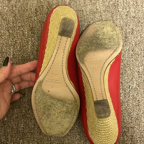 Prada red patent leather wedge shoes size 38.5. - Picture 5 of 6
